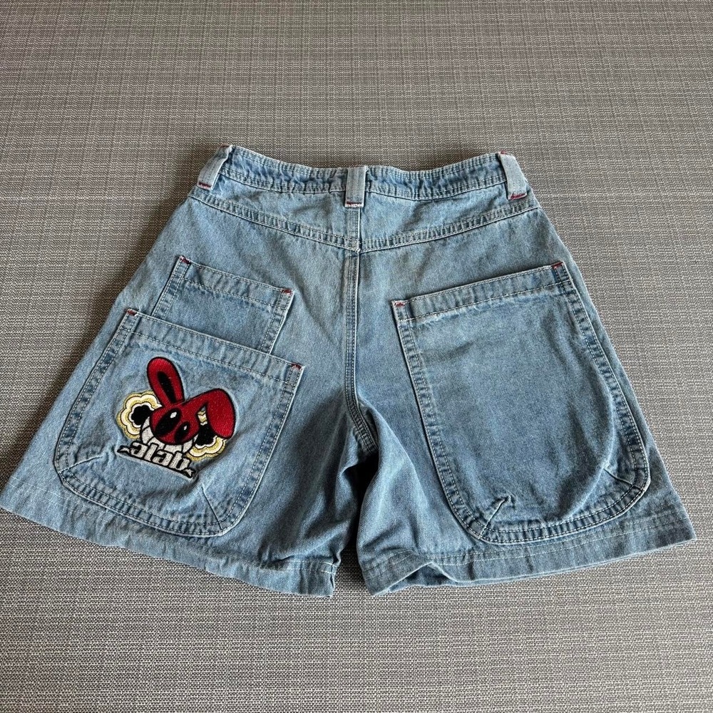 Y2K Alab Denim Shorts Pocket Embroidered Men's size 30